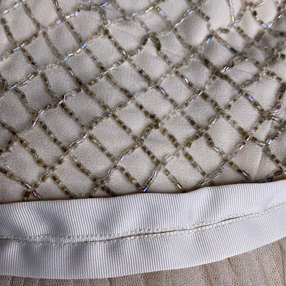 Needle & Thread Plunge V-Tulle Maxi in Cream &‎ Dust Sz 4 - Picture 8 of 9